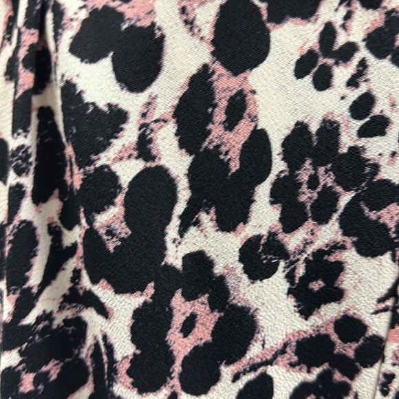 Diane Von Furstenberg Black Pink White Printed Viscose Wrap Dress Small Timeless - Picture 6 of 9